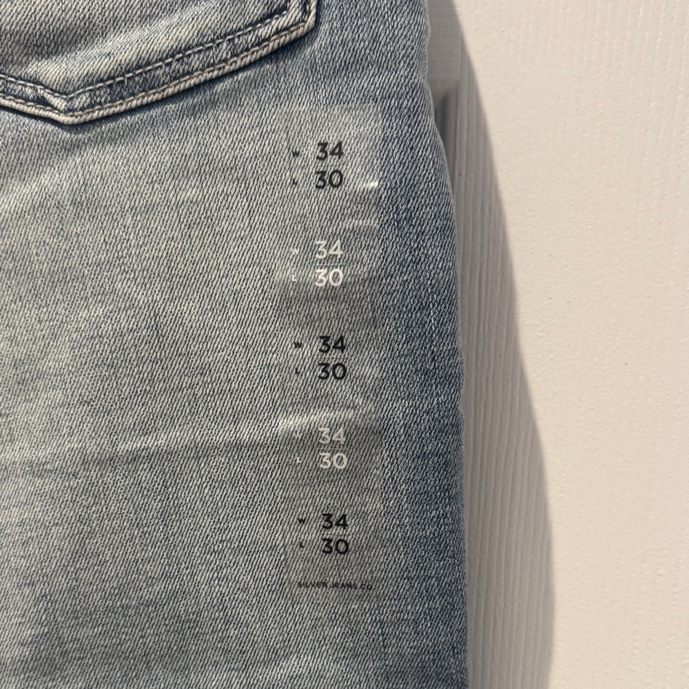 Silver Jeans Light Blue Slim Straight Men's Jeans - Picture 4 of 10